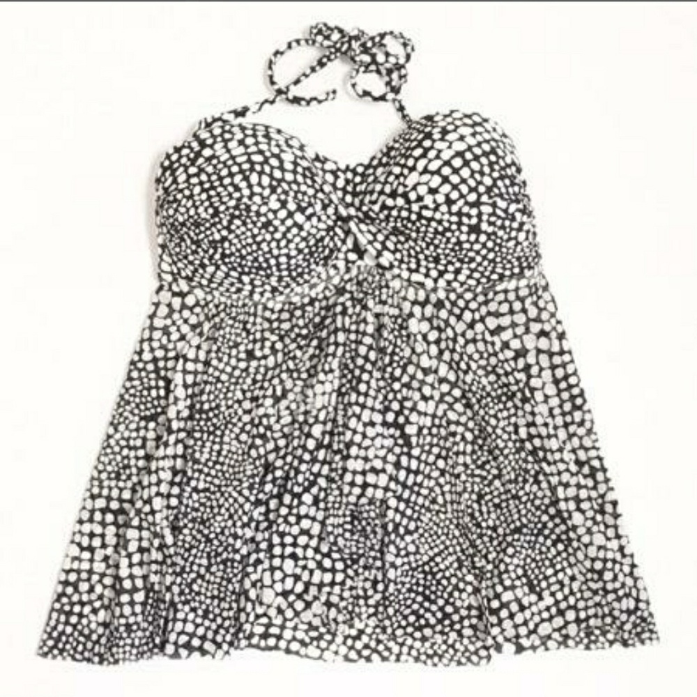 Merona Snakeskin Print Halter Tankini